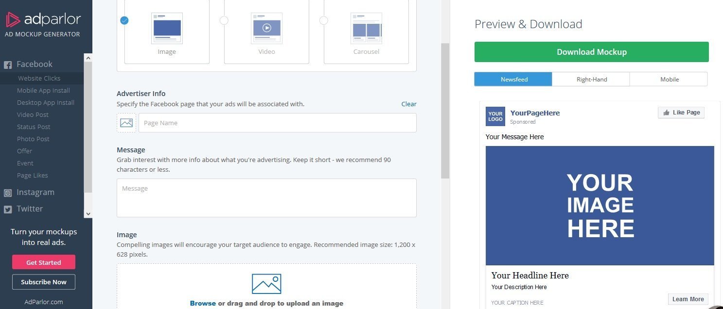 Ad Parlor Social Media Tool